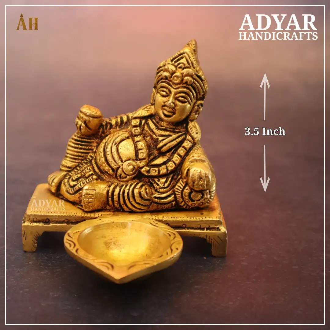 Kuberan with vilakku brass idol - image 1