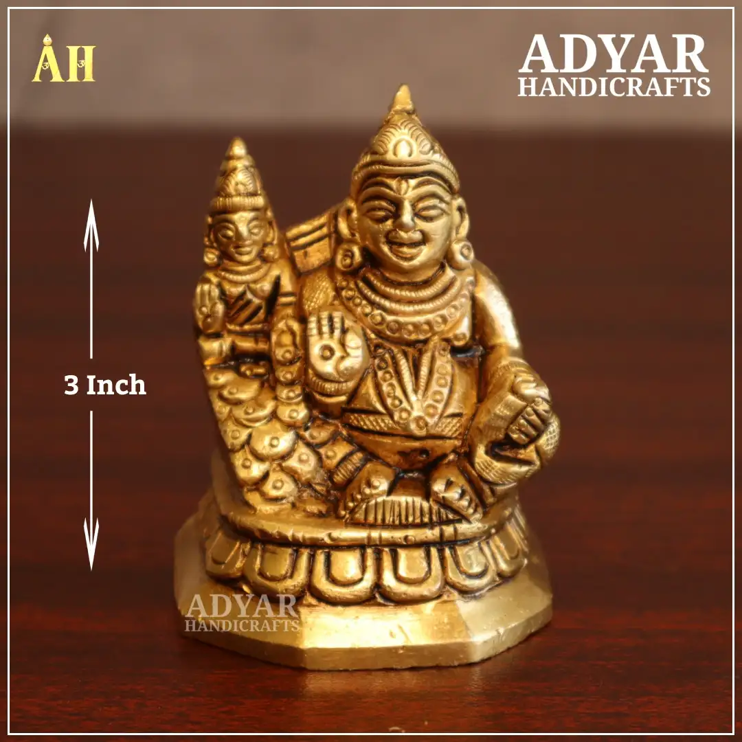3 Inch Brass Kuberan Lakshmi Statue - image 1