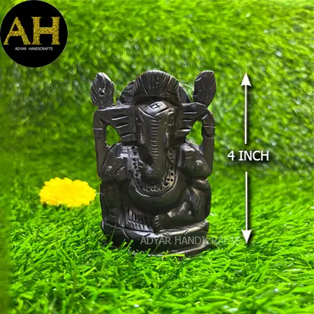 KARUNGALI VINAYAGAR 4 INCH - image 1