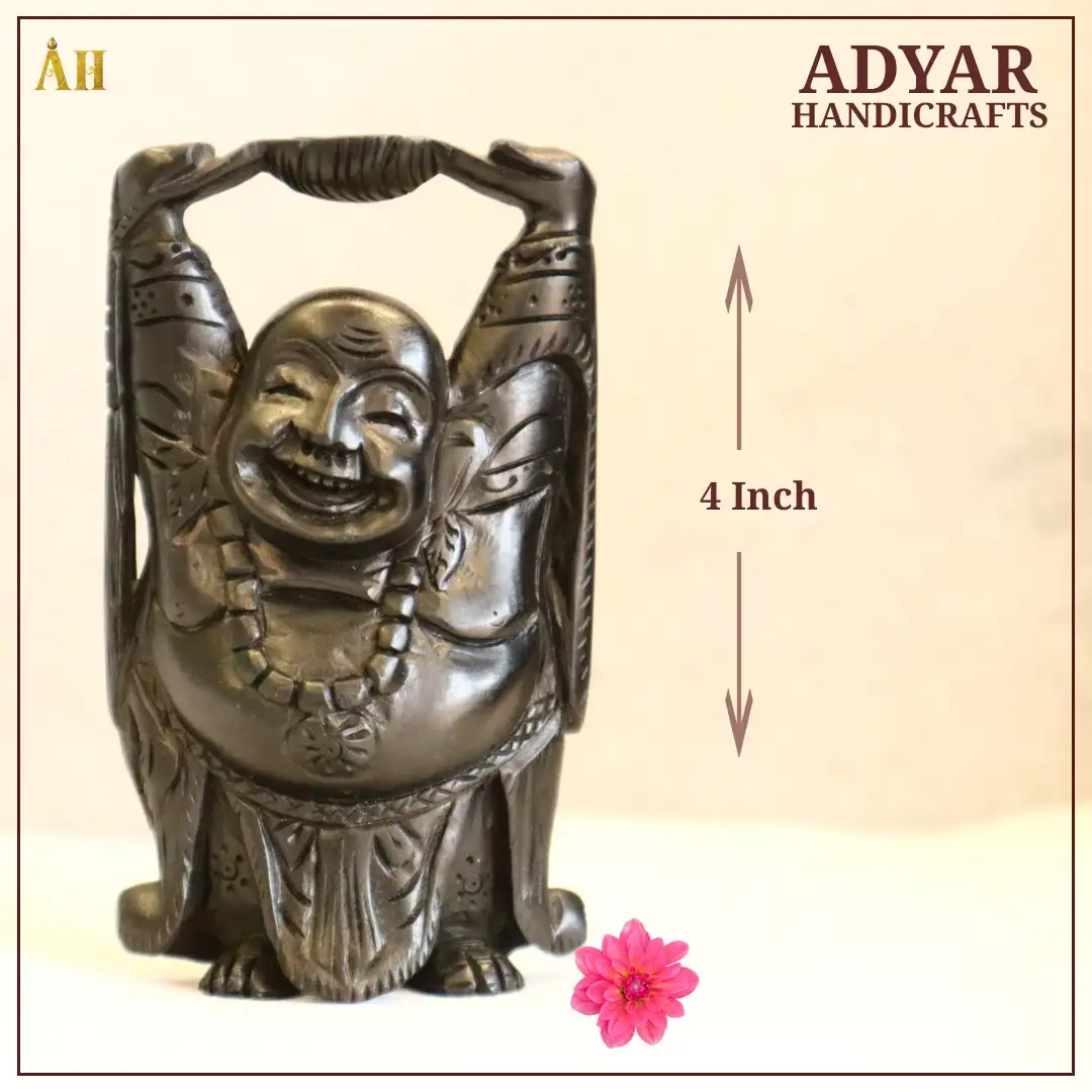 ORIGINAL KARUNGALI WOOD KUBERAN 4 INCH - image 1