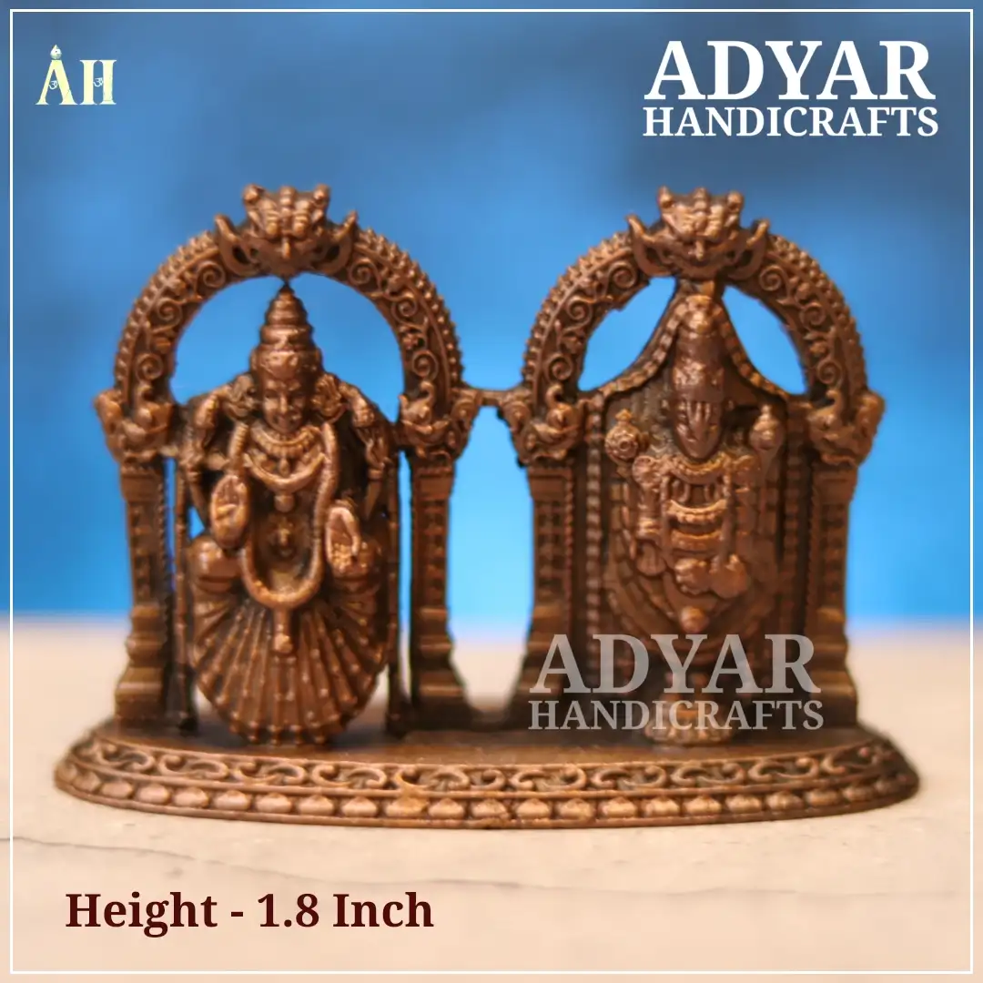 1.8 Inch Perumal Thayaar Copper Idol - image 1