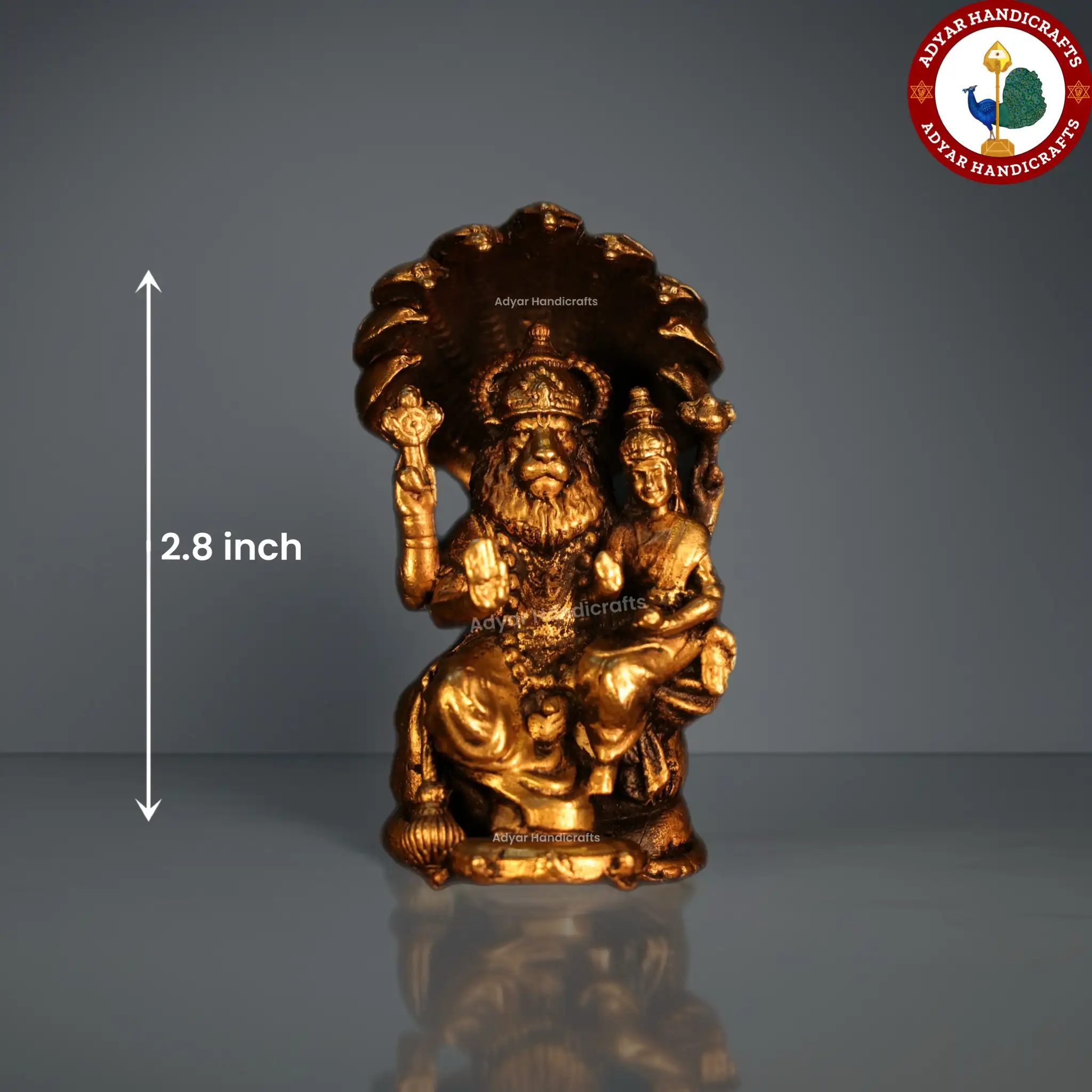 Lakshmi Narasimhar Brass Idol - image 1
