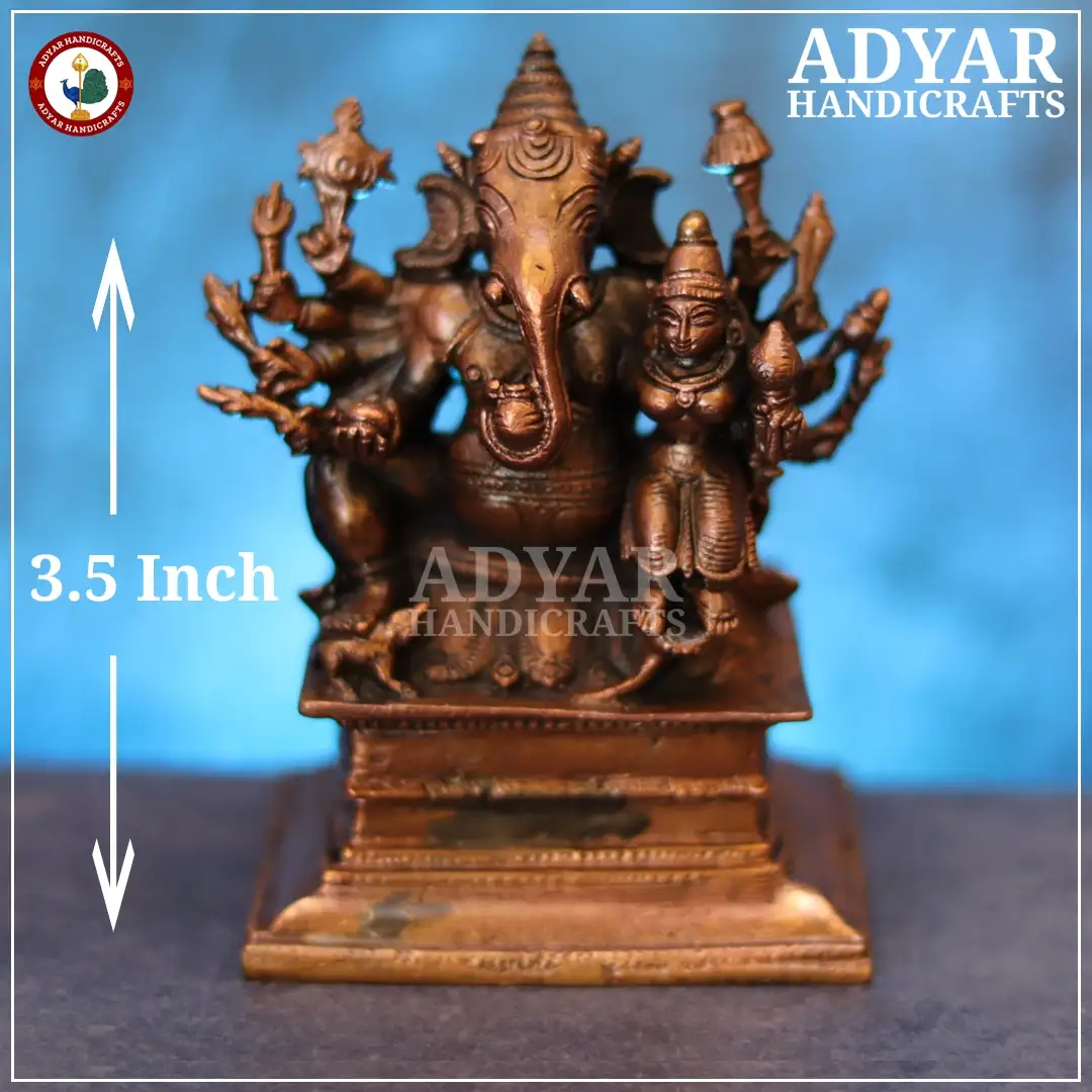 Maha Ganapathi Copper Idol - image 1