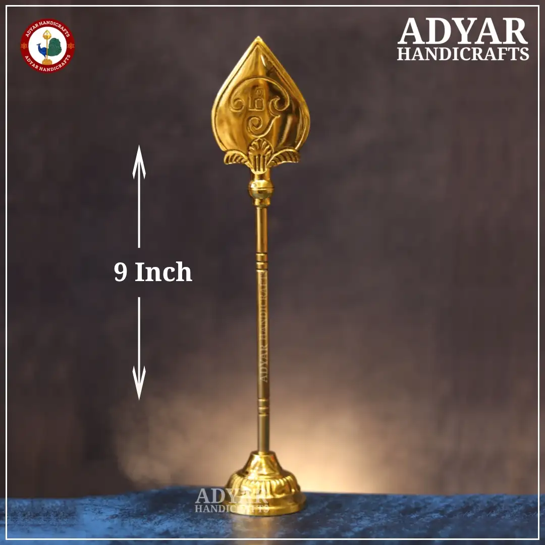 9 Inch Superfine Murugan Vel Brass - image 2
