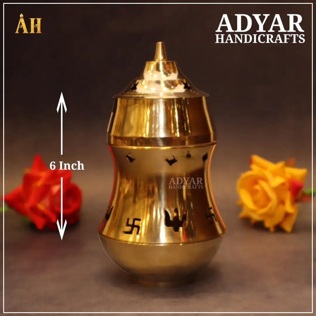 6 Inch Kapoor Lamp Diya Brass - image 1