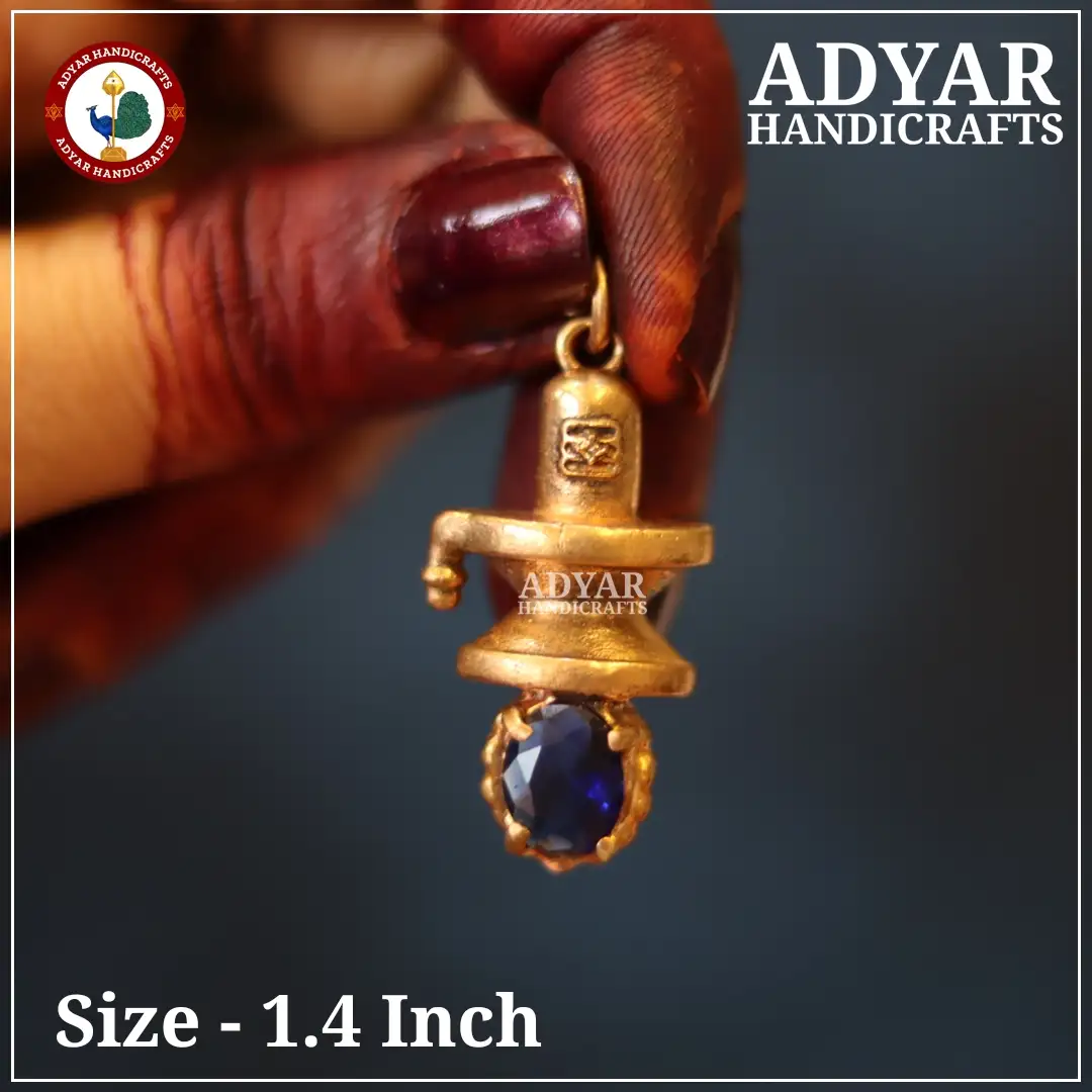 Blue Stone Lingam Pendent - image 1
