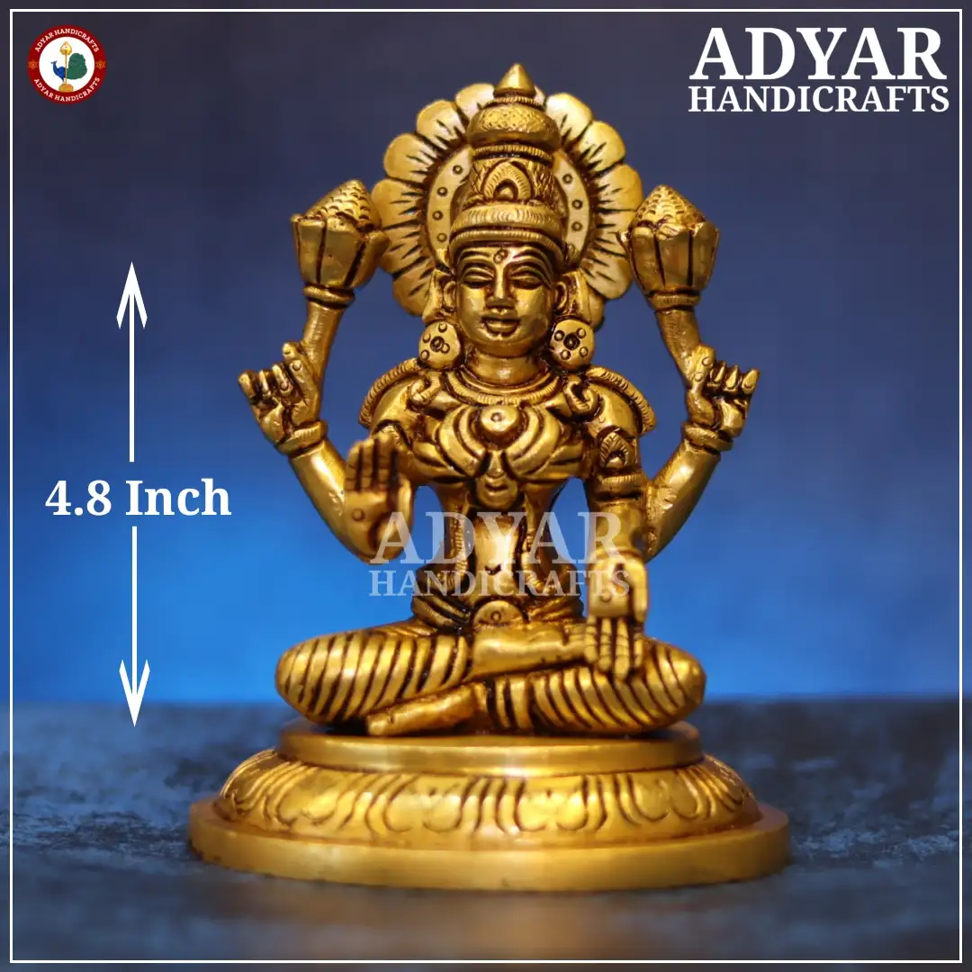 Goddess Lakshmi Brass Idol - image 1