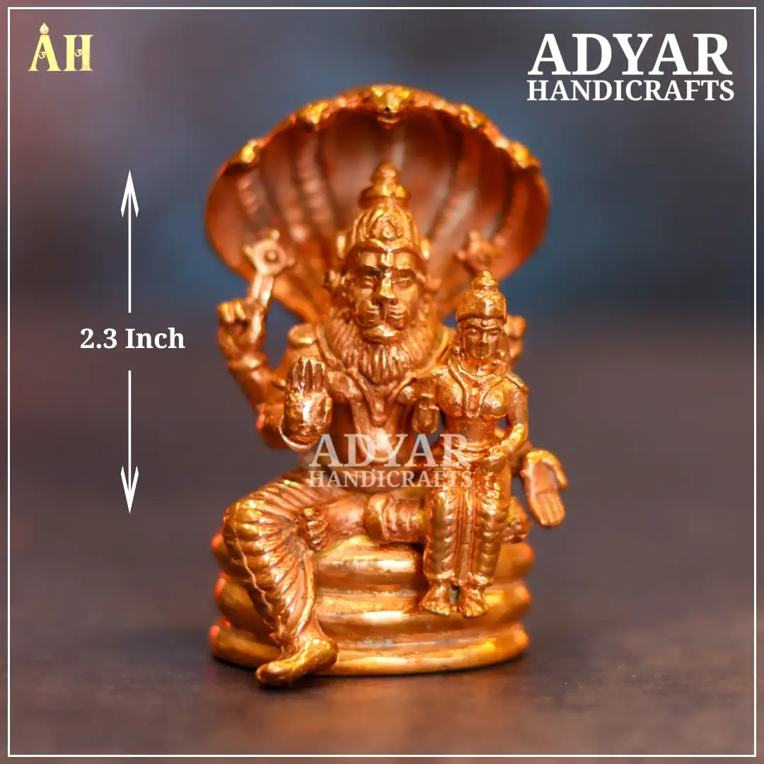 2.3 Inch Lakshmi Narasimar Panchalogam idol - image 1