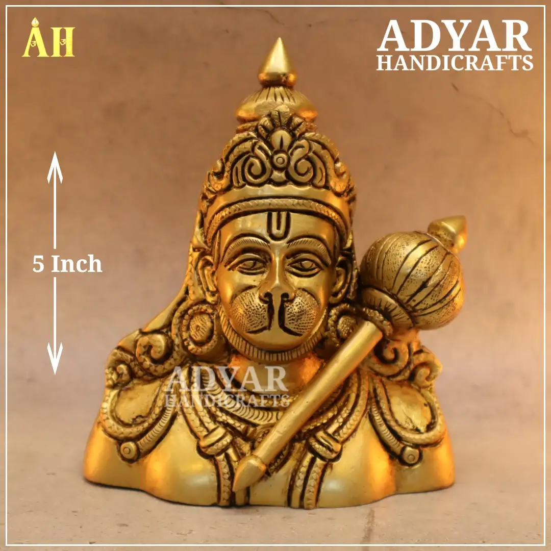 5 Inch Hanuman Brass Idol - image 1