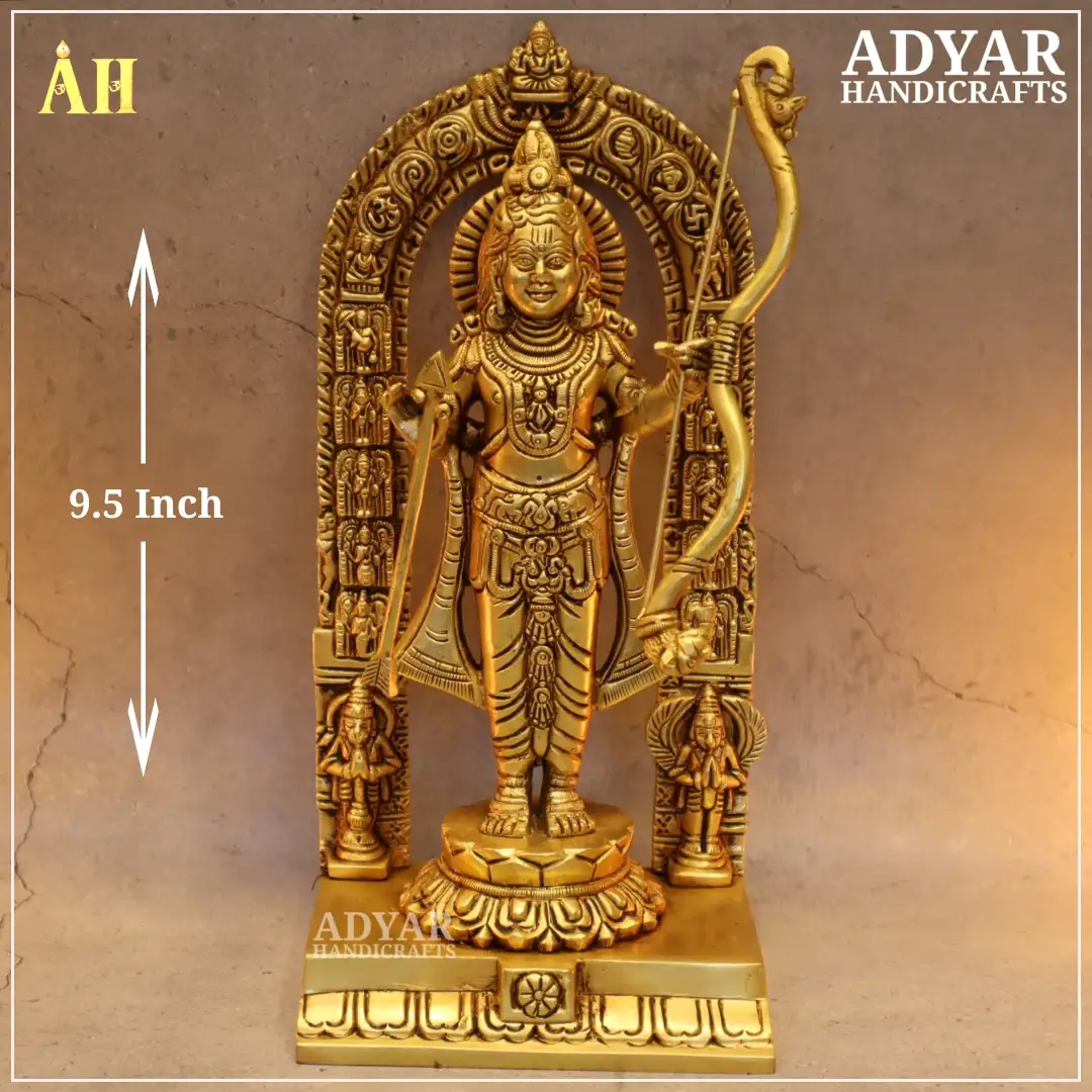 9.5 Inch Ram Lalla Brass Statue - image 1