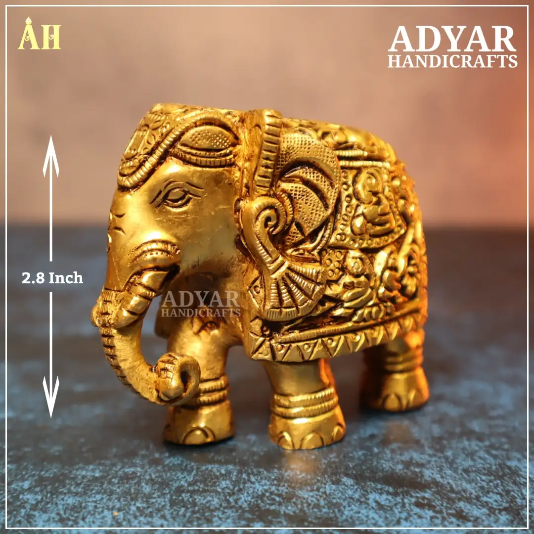 Antique Brass Elephant Statue - image 1