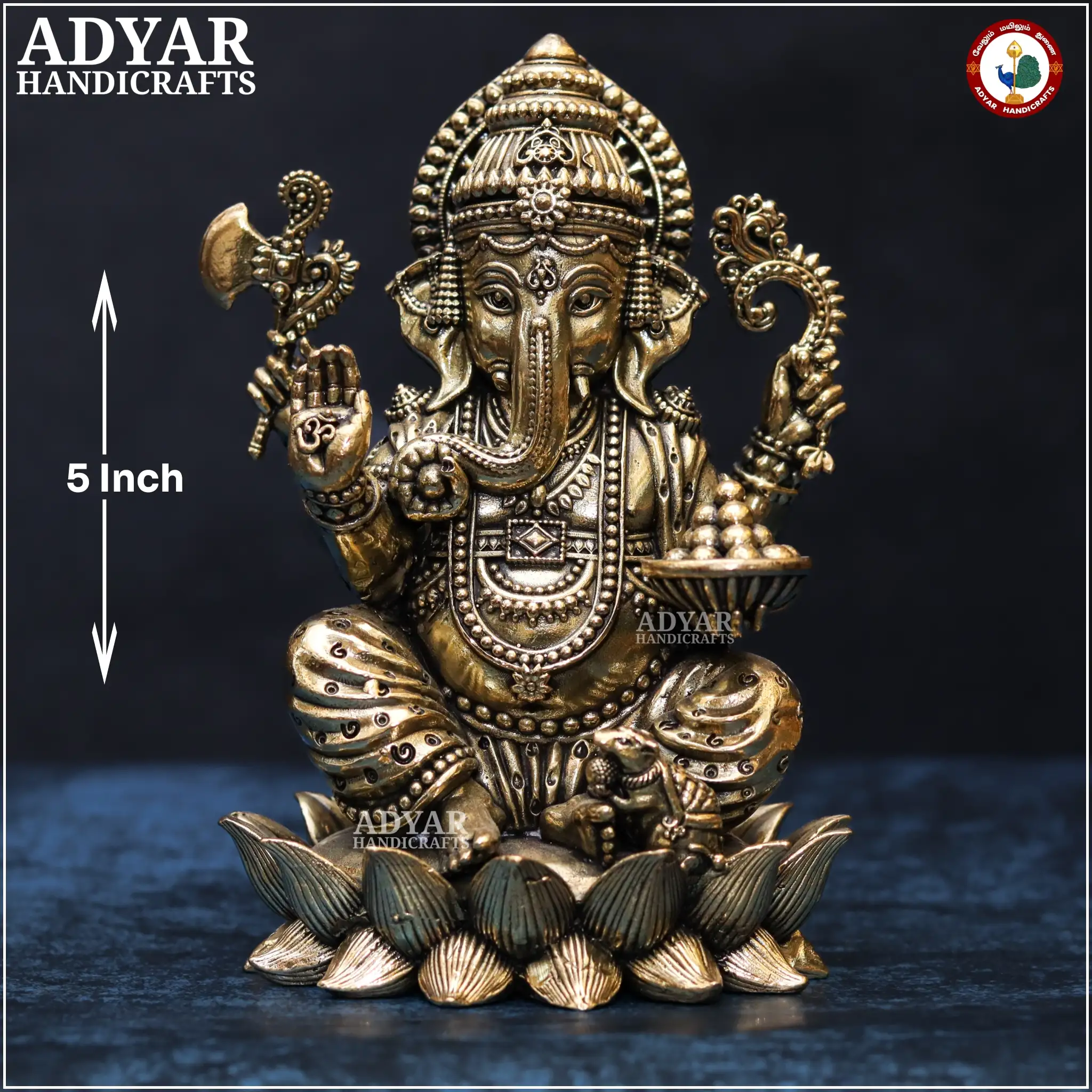Vinayagar On Lotus (Lite Weight Model) - image 1