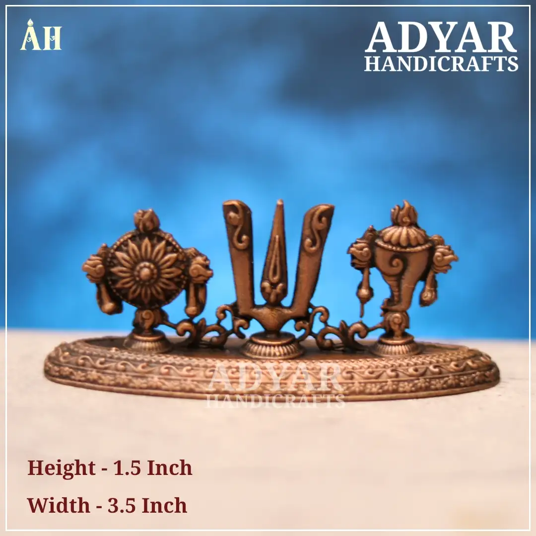 Sangu Chakra Namam Copper Stand - image 1