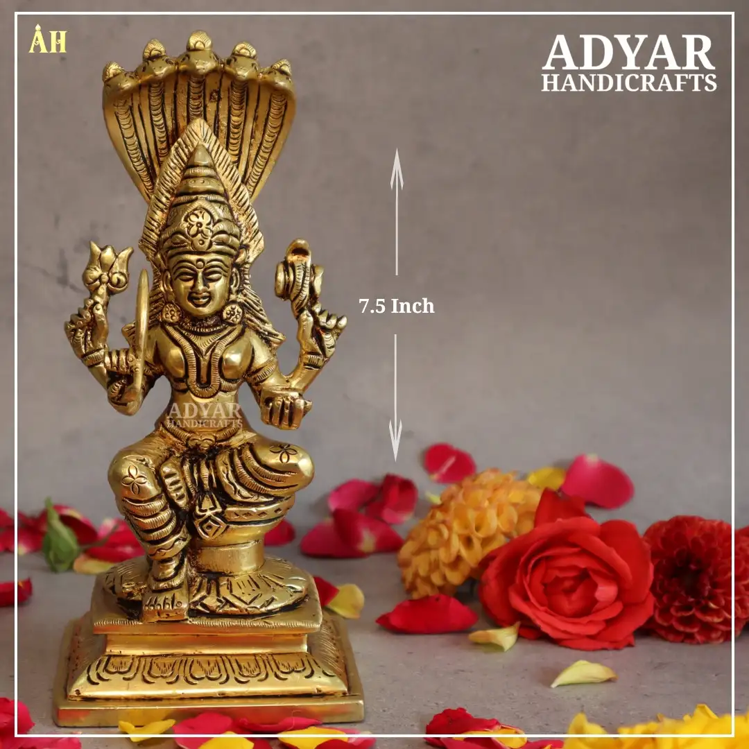 7.5 inch maari amman brass statue - image 1