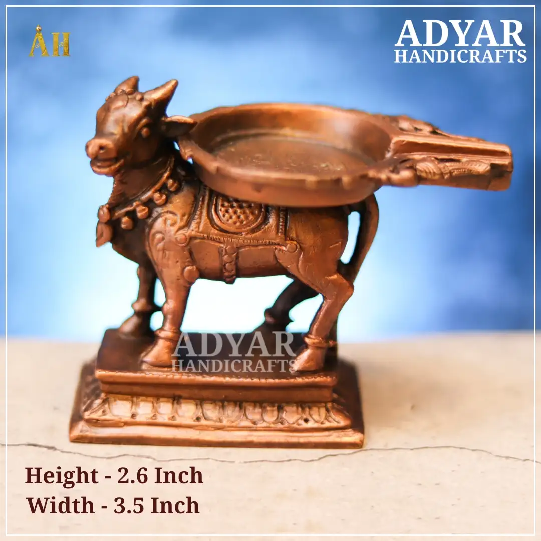 Nandi with Peedam Copper Idol - Symbol of Devotion - image 1