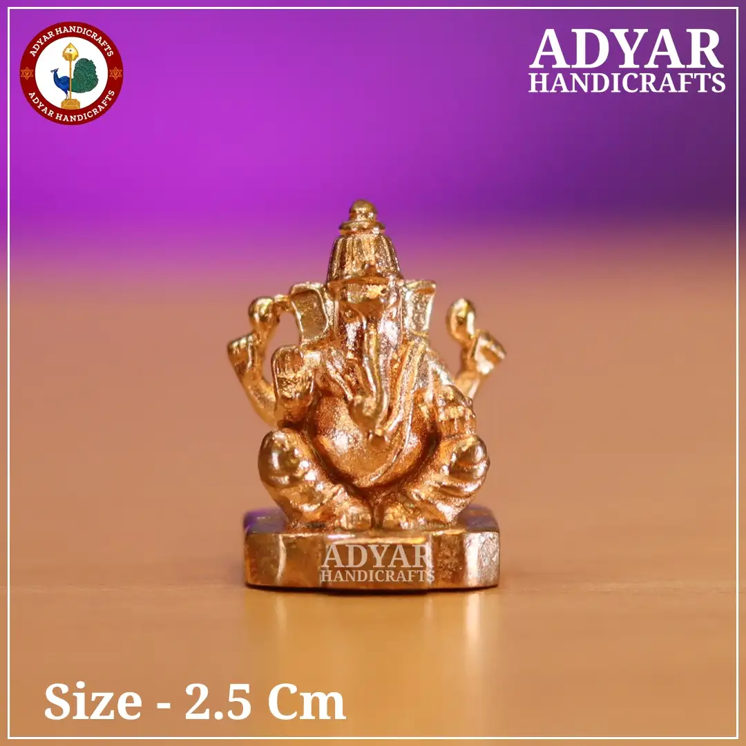 1 Inch Miniature Vinayagar Panchalogam Idol - image 2
