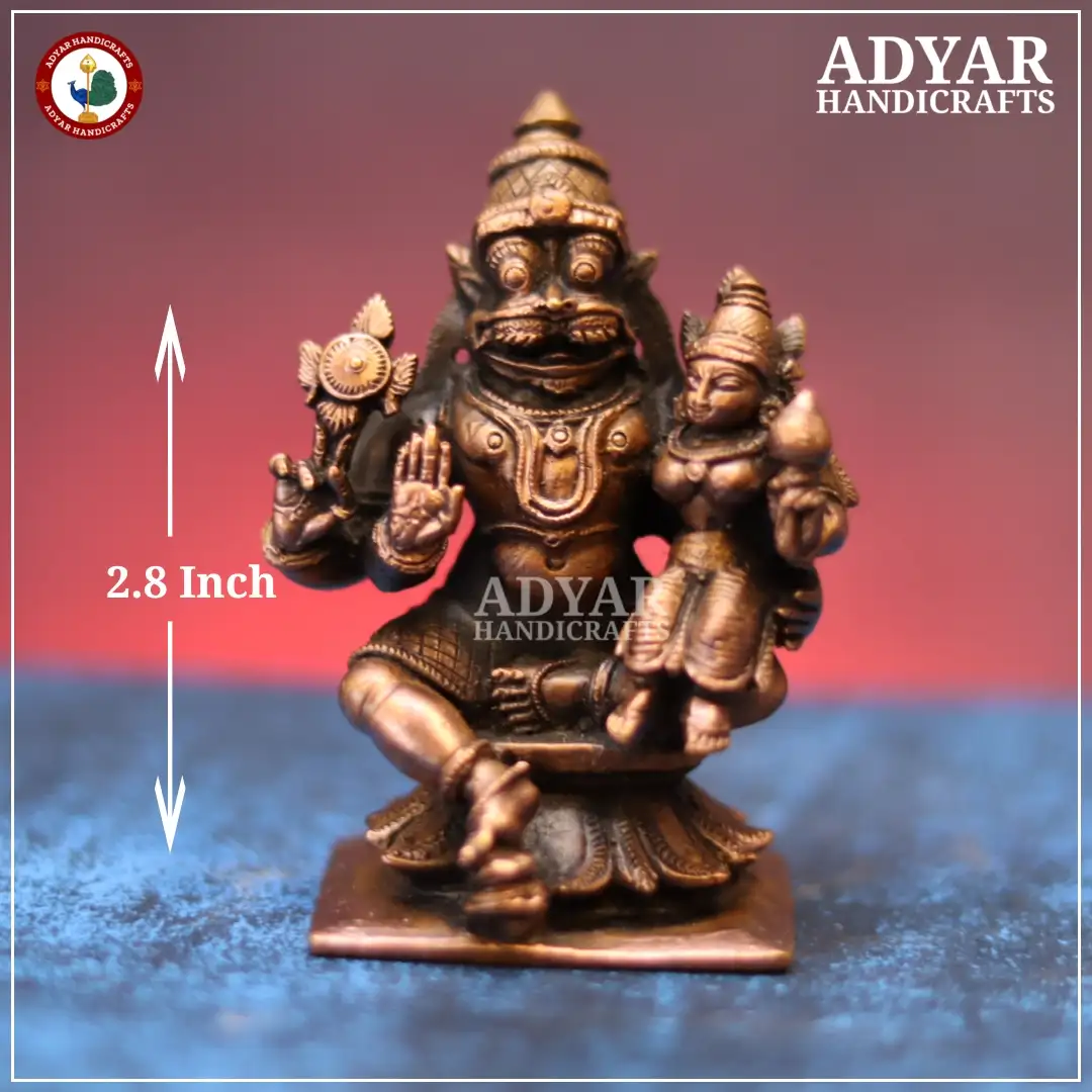 Lakshmi Narasimhar Copper Idol - image 1