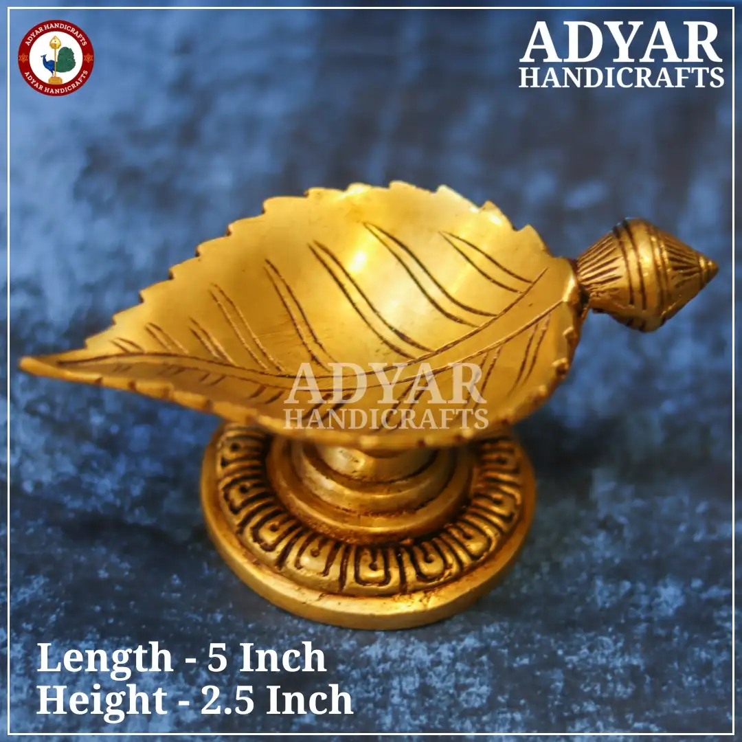 Brass Leaf Lamp - image 1