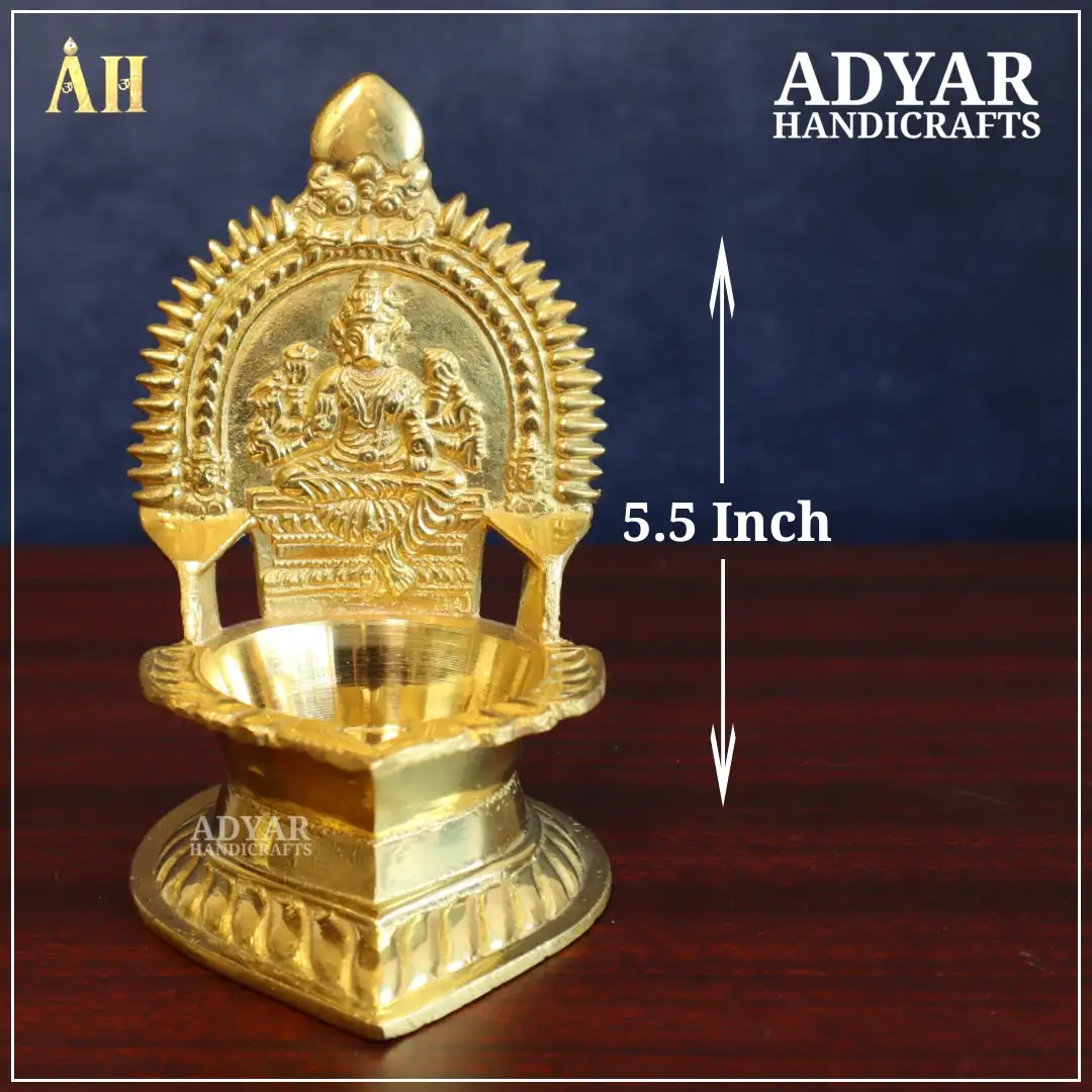 5.5 Inch Brass Varahi Kamakshi Vilakku - image 1