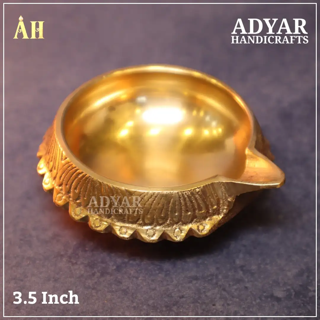 3.5 Inch Brass Kuberan Deepam - image 1