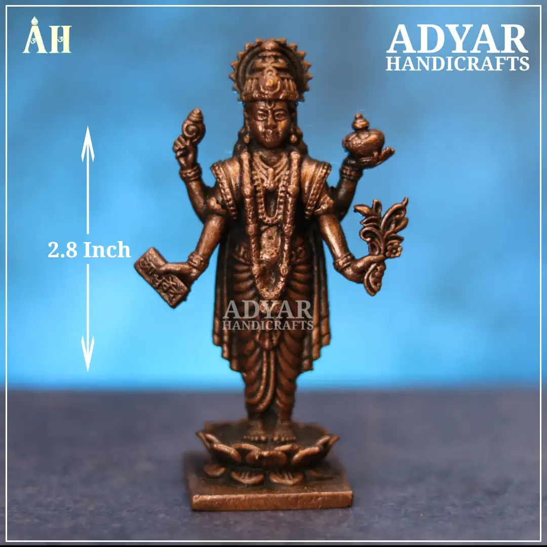 Dhanvantri Bhagavan Idol copper - image 1