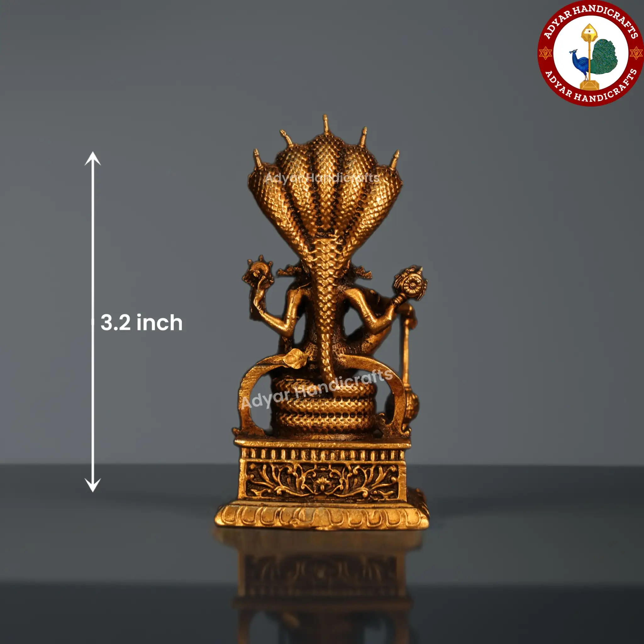 Vishnu Brass Idol - image 2