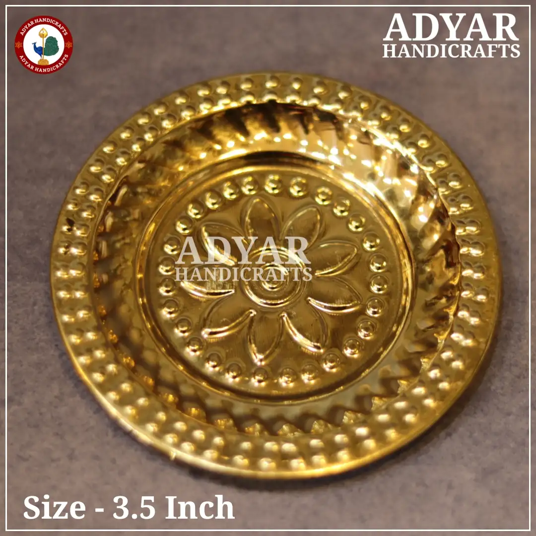 No.4 Flower Design Plate Brass - image 2