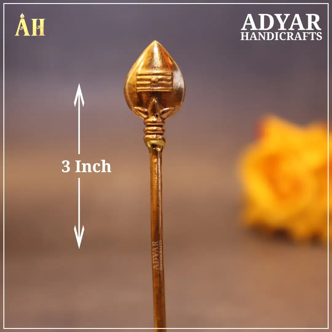 3 Inch Panchalogam Murugan Vel Without Stand - image 1