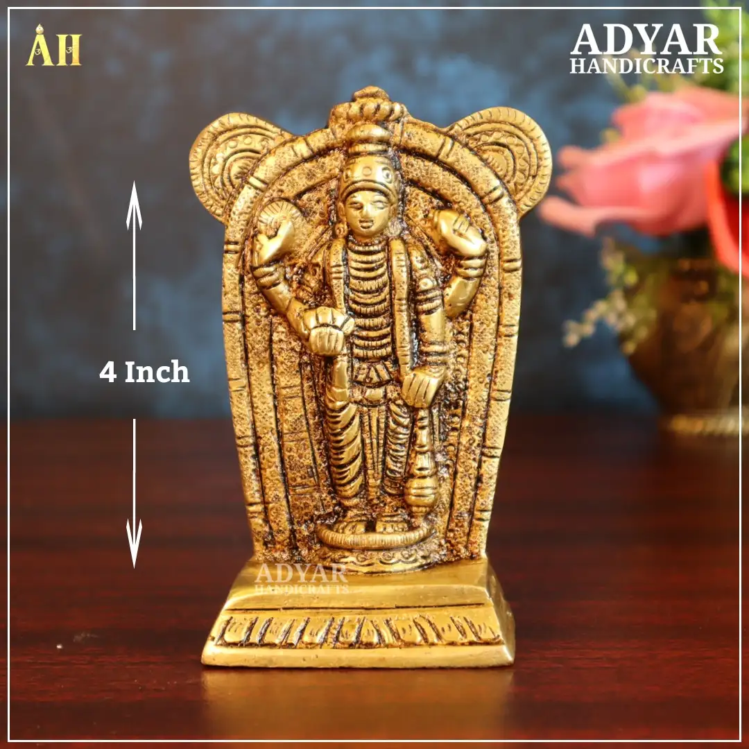 4 Inch Guruvayurappan Brass Idol - image 1