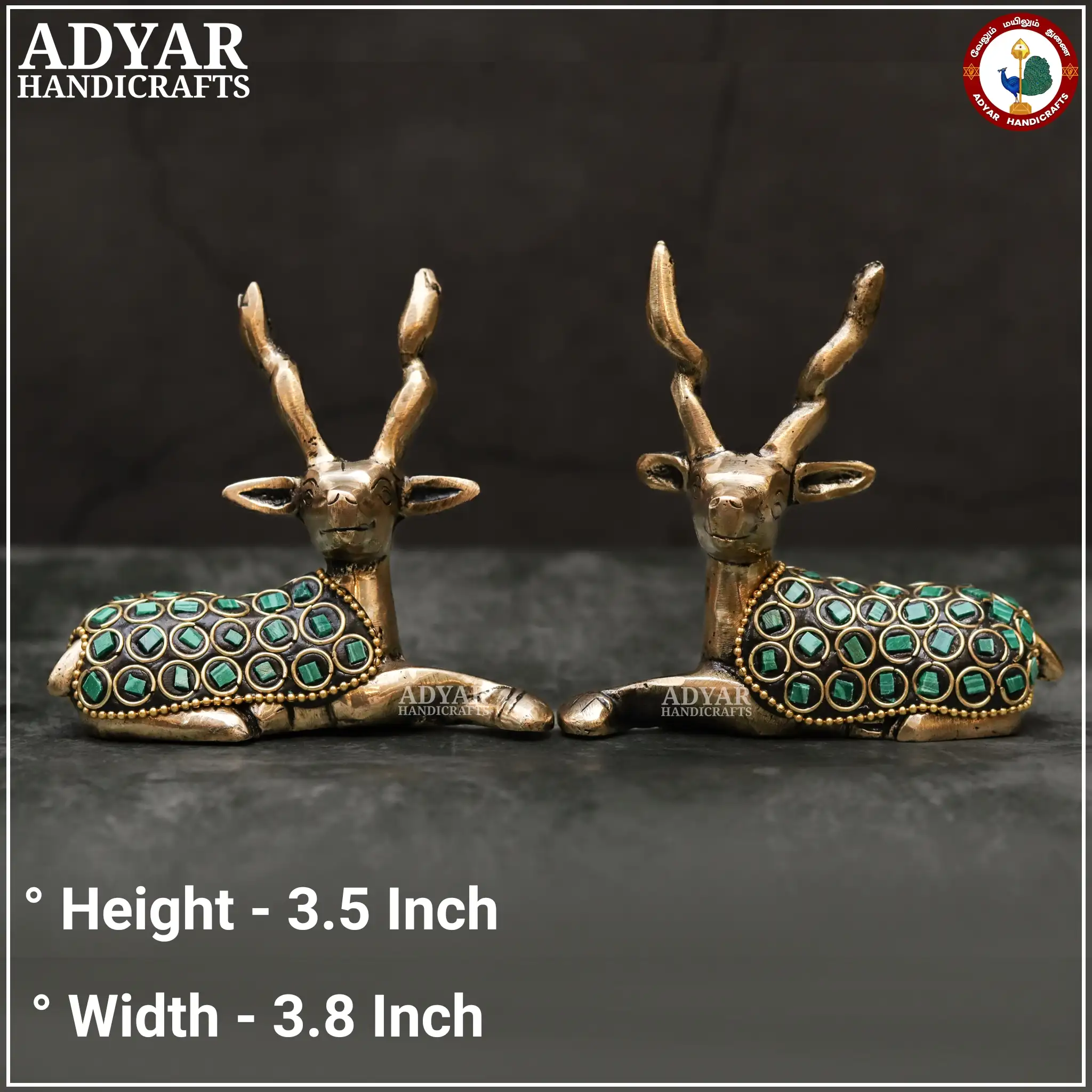 Deer decor idol (green) - image 1