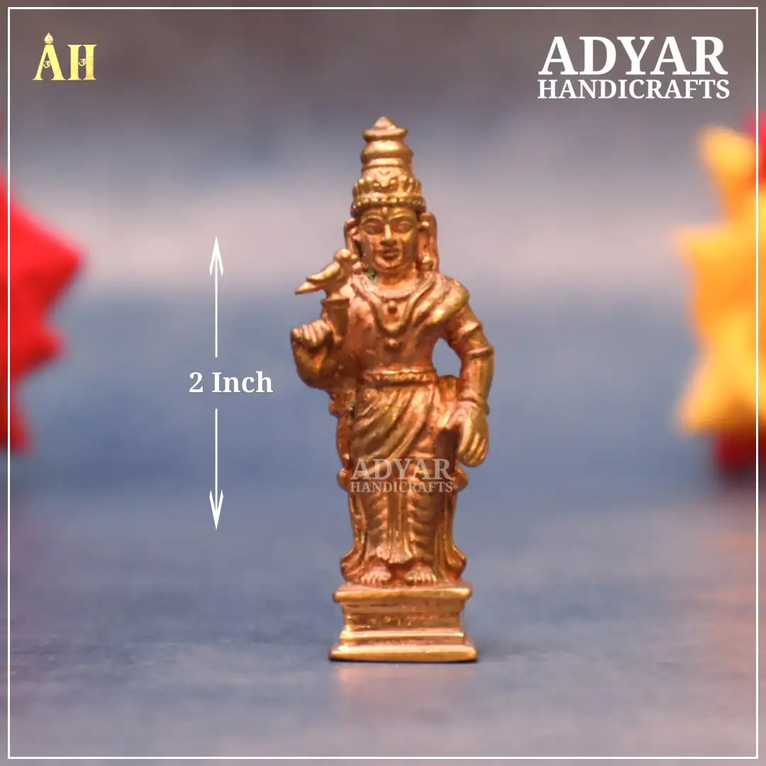 2 Inch Madurai Meenakshi Panchalogam Idol - image 1