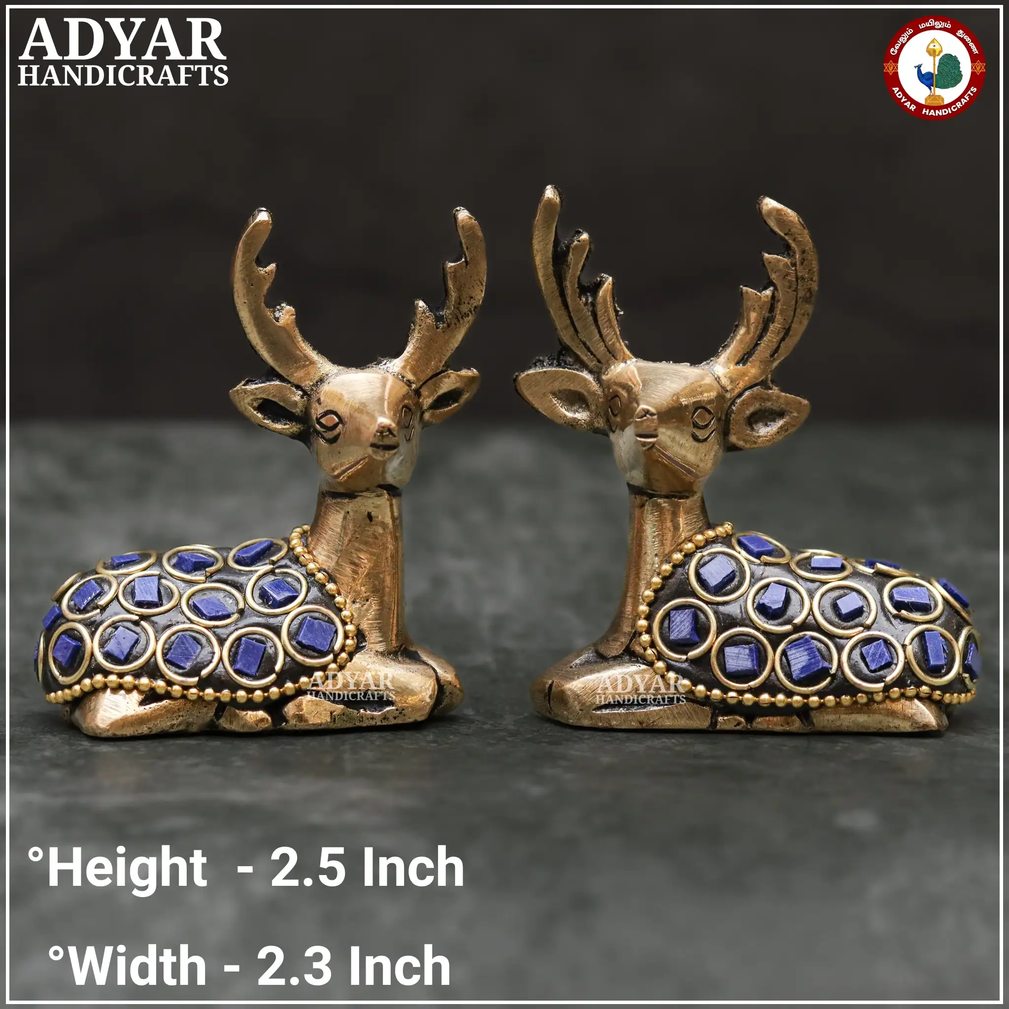 Decor deer set (blue) - image 1