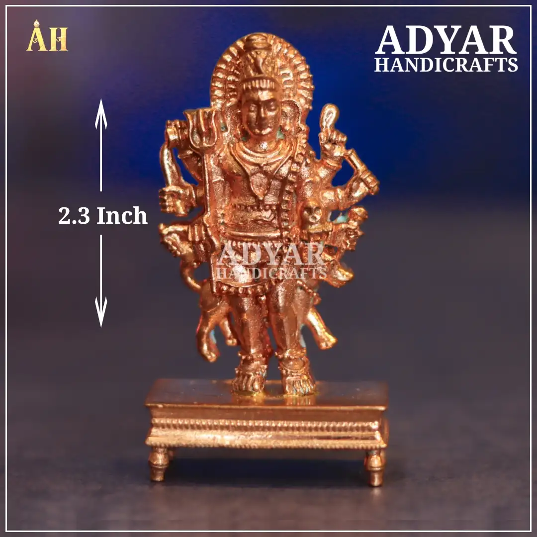 2.3 Inch Kaalabairavar Panchalogam Idol - image 1